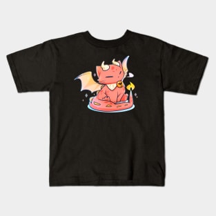 Fire Dragon Cat Kids T-Shirt